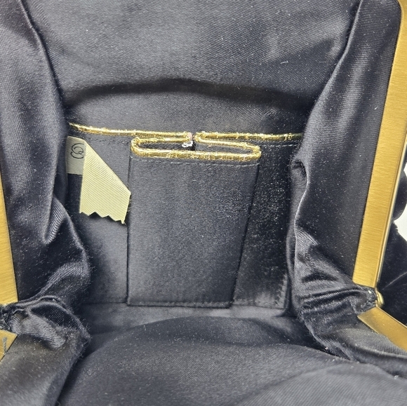 VINTAGE HANDBAGS BY G.D.K. BLACK VELVET TOP HANDLE MINI BAG PURSE WOMEN ELEGANT - Picture 7 of 12